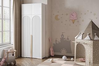 Шкаф распашной Рослин - 2 с антресолью Белый