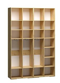 Шкаф распашной Брей - 2.1 с антресолью Дуб Золотистый / Кашемир