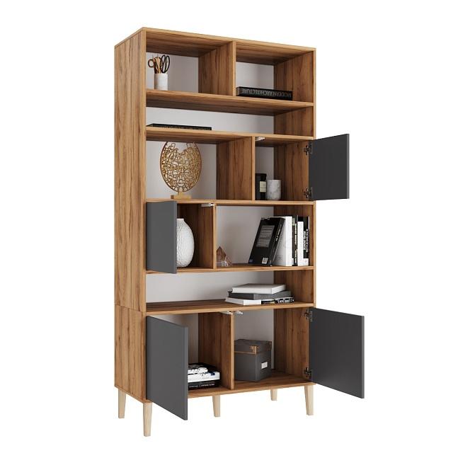 Стеллаж Скарлет - 4 Графит