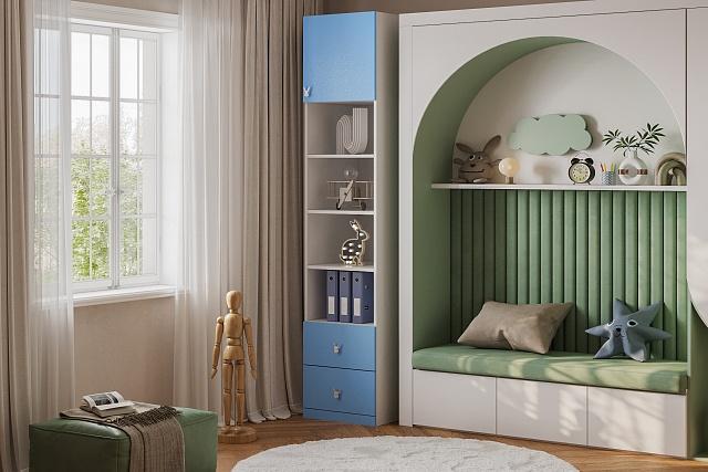 Пенал Банни - 3 МДФ Пастельно-Синий