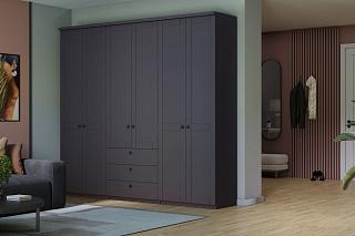 Шкаф распашной София РАХ - 12 МДФ Графит