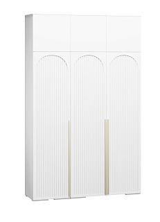 Шкаф распашной Рослин - 3 с антресолью Белый