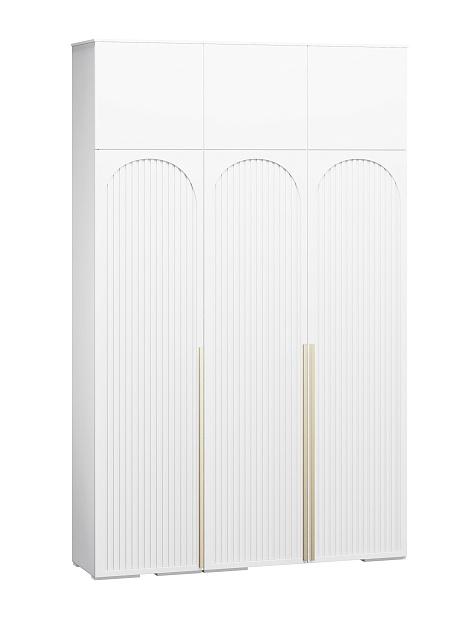 Шкаф распашной Рослин - 3 с антресолью Белый