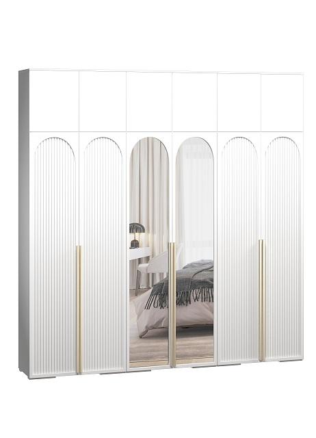 Шкаф распашной Рослин - 6.1 с антресолью Белый