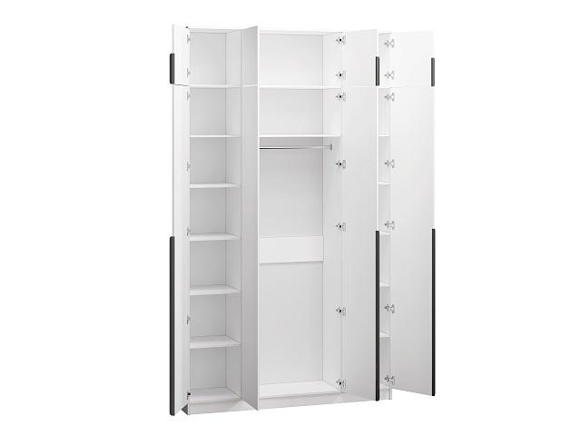 Шкаф распашной Марсель - 4 Белый с антресолью