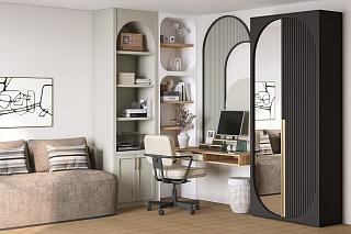 Шкаф распашной Брей - 1.1 Черный