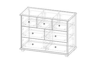 Комод Луиза - 2 МДФ Белый