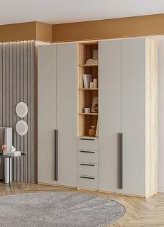 Шкаф распашной Хейсон - 21 Блэквуд Ячменный / Кашемир