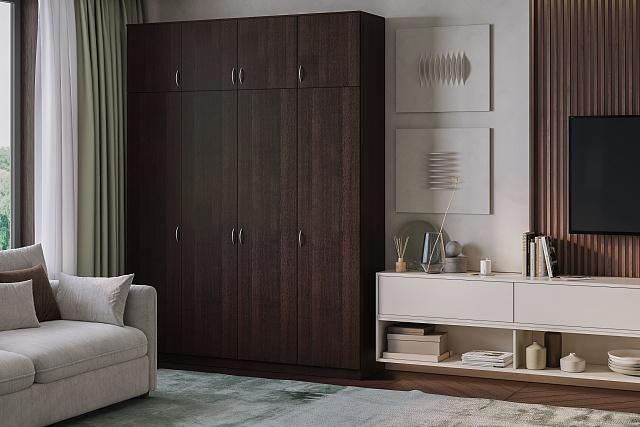 Шкаф распашной Лайт-4 с антресолью Венге