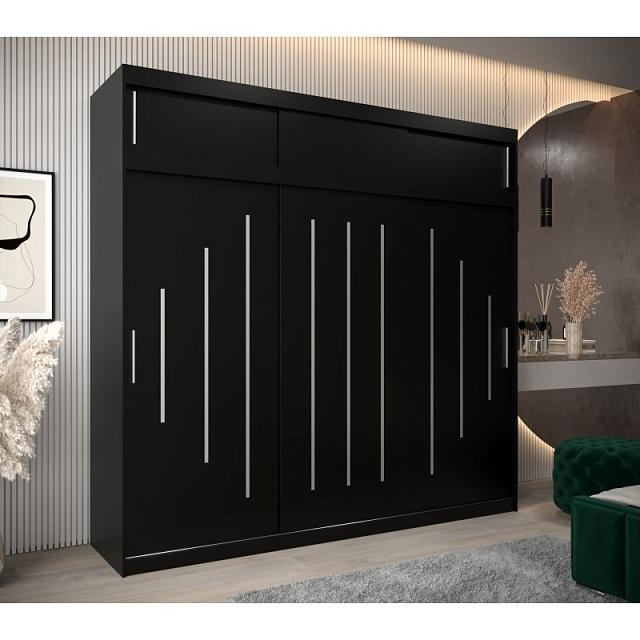 Шкаф-купе Валмиера NEW - 7А Черный