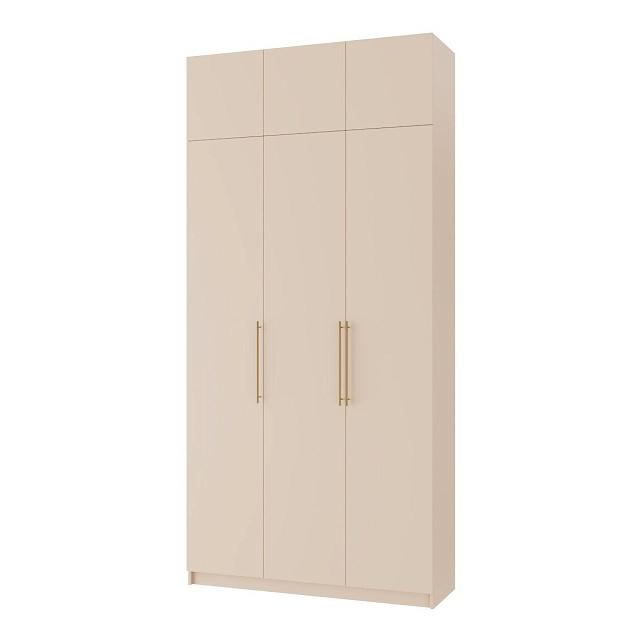 Шкаф распашной Калифорния - 3 с антресолью Сатин