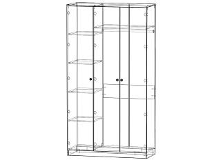 Шкаф распашной Леон - 3 МДФ