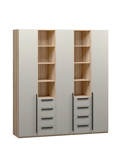 Шкаф распашной Хейсон - 15 Блэквуд Ячменный / Кашемир