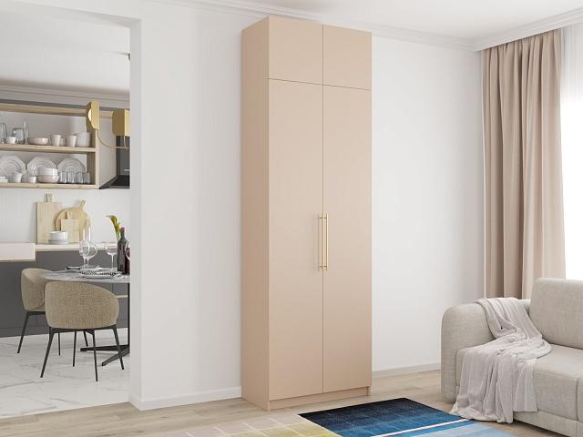 Шкаф распашной Калифорния - 2 с антресолью Сатин