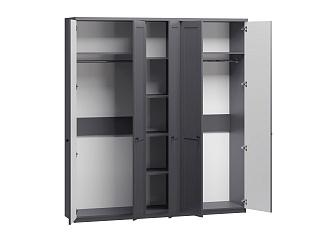 Шкаф распашной София РАХ - 10 МДФ Графит