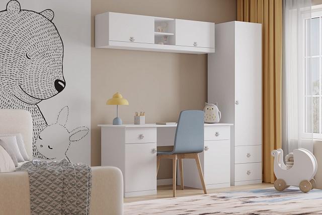 Детская стенка Скарабей - 10 МДФ Белый