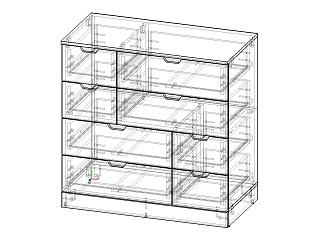 Комод Генри - 13 МДФ Черный