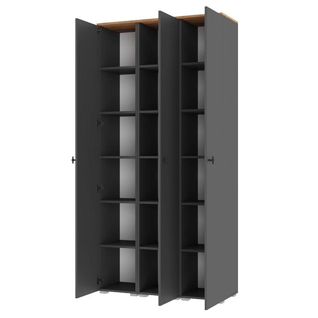 Шкаф распашной Квели - 3.1 Графит