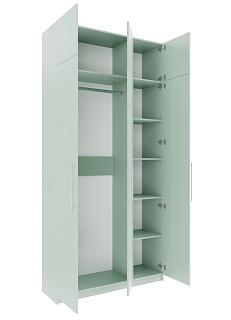 Шкаф распашной Калифорния - 3 с антресолью Пастельный Зеленый