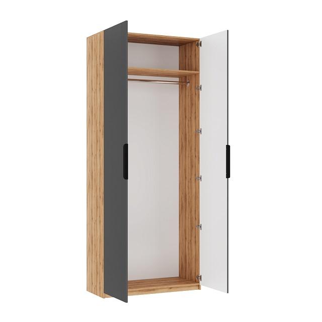 Шкаф распашной Астрис - 2 Графит