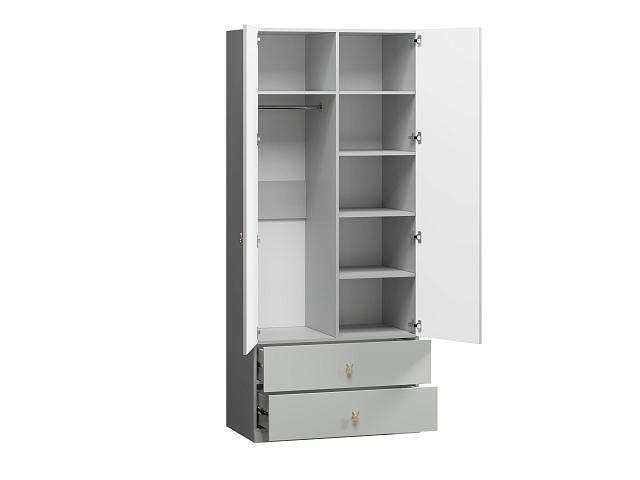 Шкаф распашной Банни - 2.2 МДФ Светло-Серый