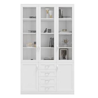 Книжный шкаф Библиограф - 3 №8 Белый