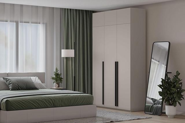 Шкаф распашной Лорена Пакс - 3 с антресолью Кашемир