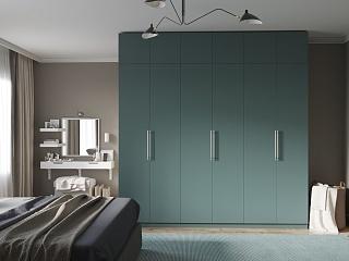 Шкаф распашной Калифорния - 6 с антресолью Сумеречный Голубой