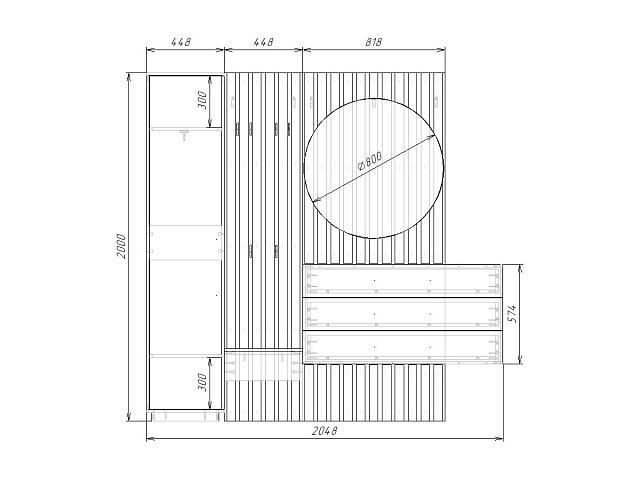 Прихожая Неаполь - 3 Черный