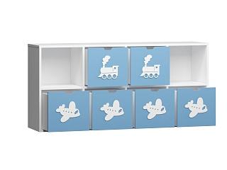 Стеллаж Kids - 4 Пастельно-Синий