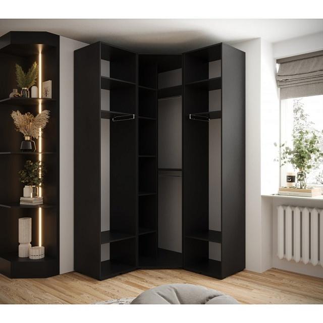 Шкаф угловой Мори - 10 Черный