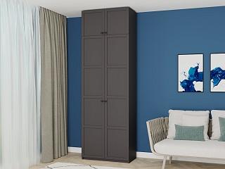 Шкаф распашной Скаген - 2 с антресолью Графит