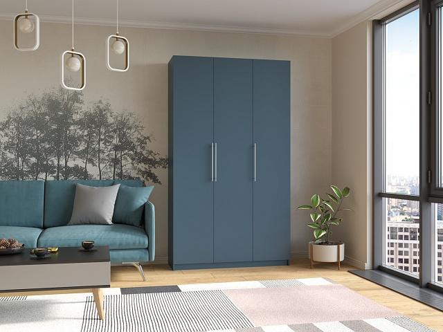 Шкаф распашной Калифорния - 3 Альби Полуночно-синий