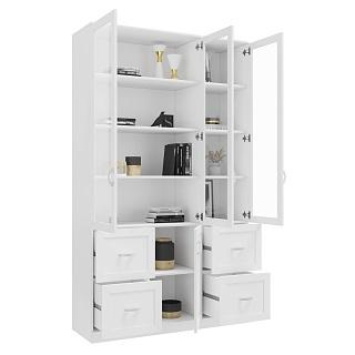 Книжный шкаф Библиограф - 3 №5 Белый