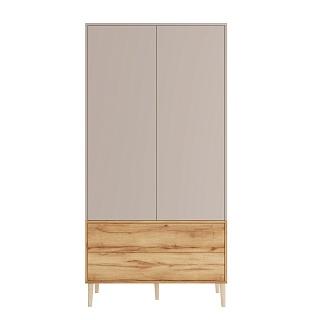 Шкаф распашной Скарлет - 12 Дуб Золотистый / Кашемир