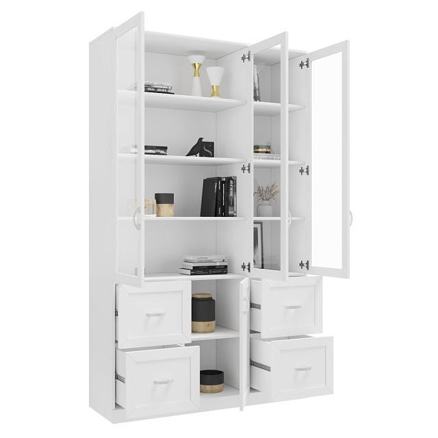 Книжный шкаф Библиограф - 3 №5 Белый