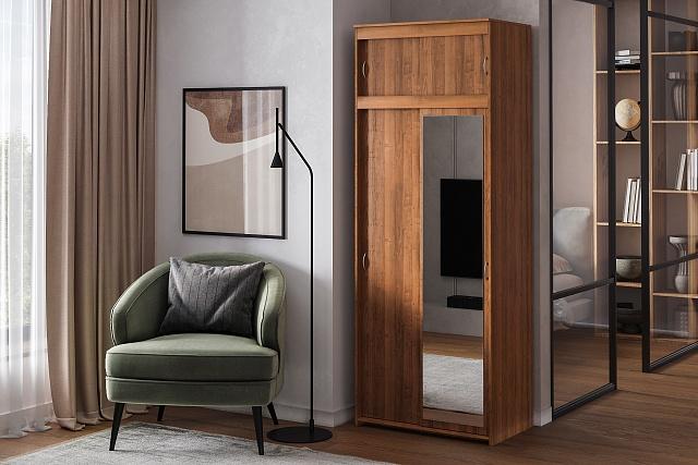 Шкаф-купе Миллениум-2 Орех Экко с антресолью