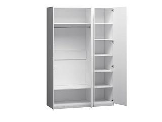 Шкаф распашной Скарабей Mini - 3 Белый