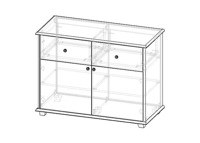 Комод Луиза - 7 МДФ Белый