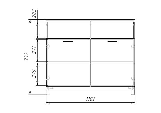 Комод Техас - 8 МДФ