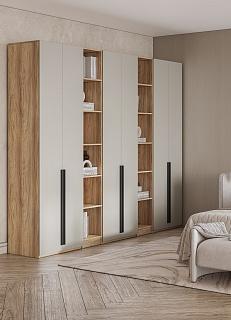 Шкаф распашной Хейсон - 18 Блэквуд Ячменный / Кашемир