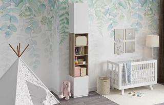 Стеллаж Олли - 1 с дверцей Дуб Сонома