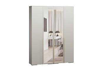 Шкаф распашной Солфорд - 4 с зеркалом Кашемир