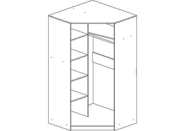 Шкаф-купе угловой Оскар - 15