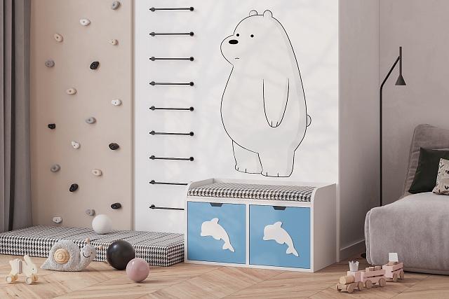 Стеллаж Kids - 9 Пастельно-Синий