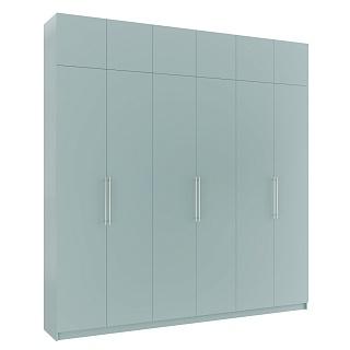 Шкаф распашной Калифорния - 6 с антресолью Сумеречный Голубой
