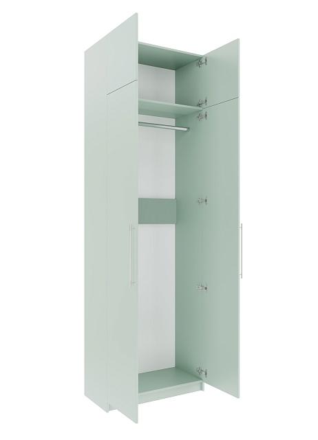 Шкаф распашной Калифорния - 2 с антресолью Пастельный Зеленый