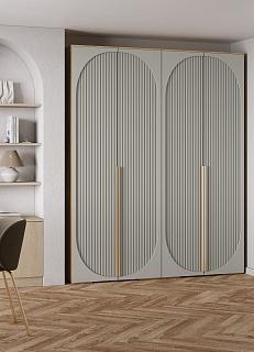 Шкаф распашной Брей - 2 Дуб Золотистый / Кашемир