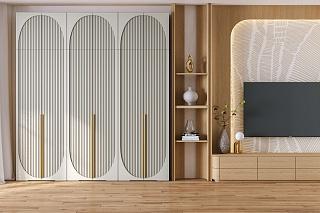 Шкаф распашной Брей - 3 с антресолью Кашемир