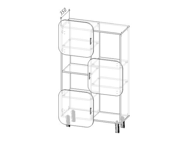 Стеллаж Модерн+2